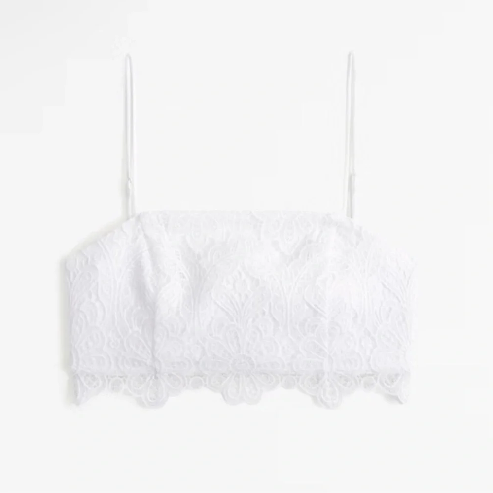 Abercrombie Ultra Cropped Lace Squareneck Set Top NWT - Picture 6 of 10